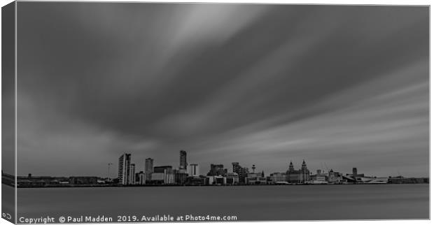 Liverpool Waterfront Long Exposure Canvas Print by Paul Madden