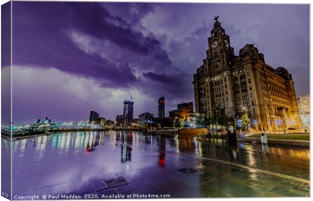 Stormy Liverpool Canvas Print by Paul Madden