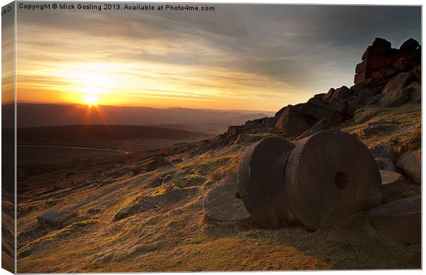 Stanage Edge Sunset Canvas Print by RSRD Images 