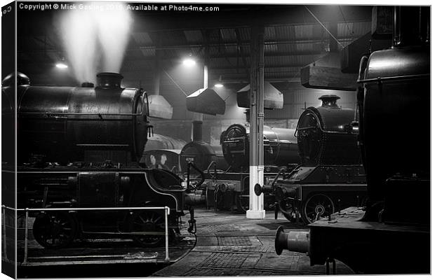  Morayshire smoking in the roundhouse. Canvas Print by RSRD Images 
