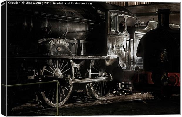  The last classD49, Morayshire, in the roundhouse  Canvas Print by RSRD Images 
