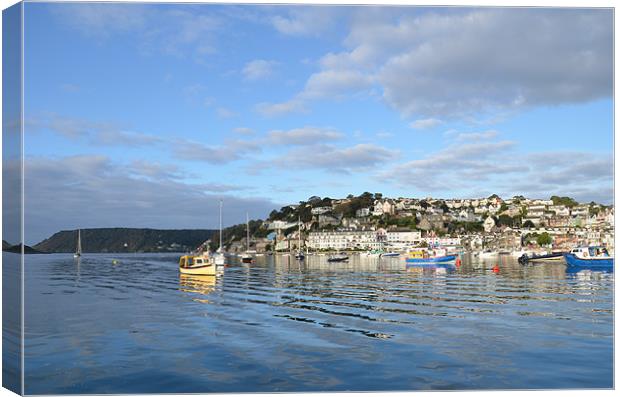 Salcombe from the river Canvas Print by Malcolm Snook