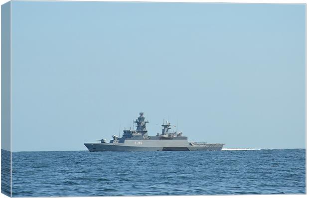 German frigate Braunschweig Canvas Print by Malcolm Snook