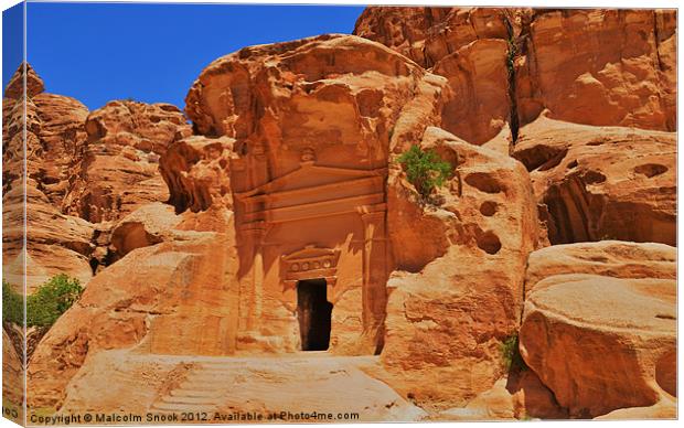 Little Petra Al Beidha Canvas Print by Malcolm Snook