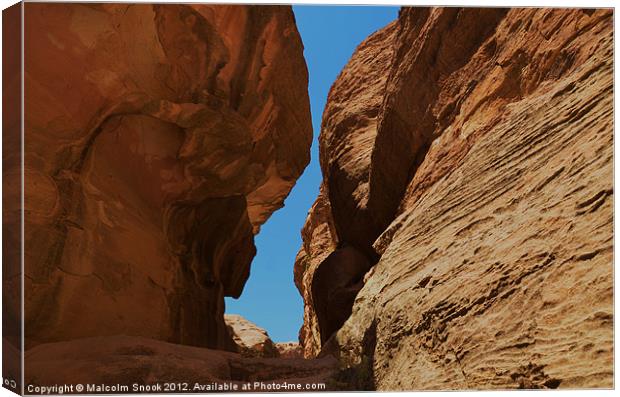 Desert Canyon Canvas Print by Malcolm Snook