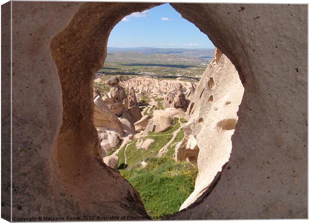 Rock houses in Capadoccia. Canvas Print by Malcolm Snook