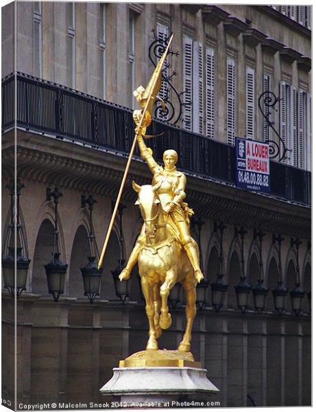 Joan of Arc Canvas Print by Malcolm Snook