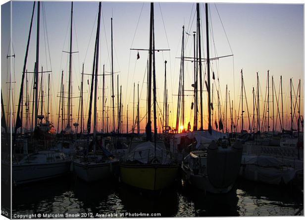 Forest of masts Canvas Print by Malcolm Snook