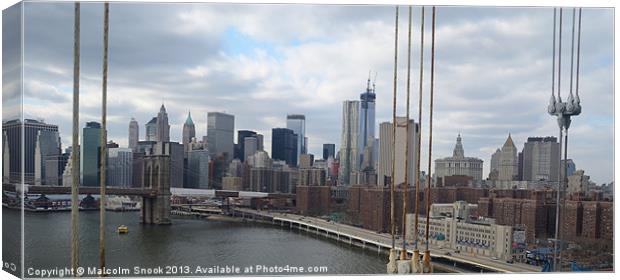 Bridges Of New York Canvas Print by Malcolm Snook