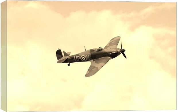 Hawker Hurricane On Patrol Canvas Print by Malcolm Snook