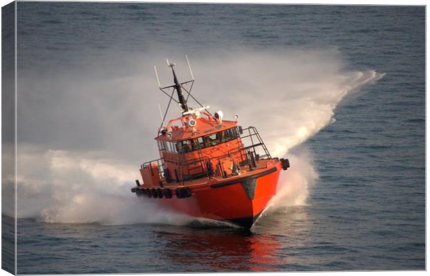  Baltic Pilot Boat At Speed Canvas Print by Malcolm Snook
