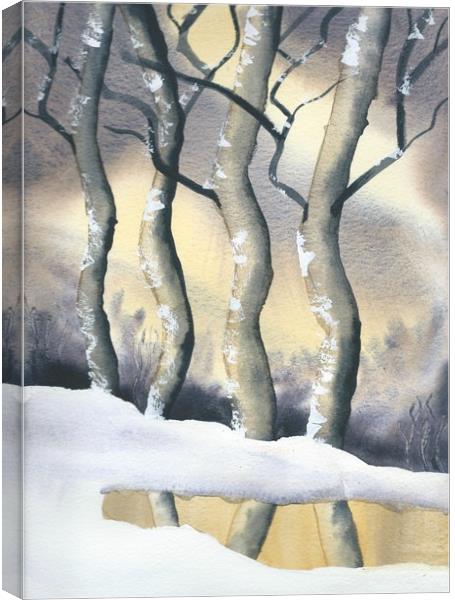 Frozen Forest Canvas Print by Malcolm Snook