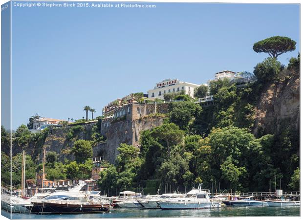  Marina Piccola in Sorrento Italy Canvas Print by Stephen Birch