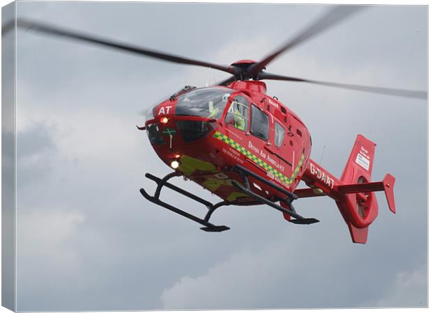 Devon Air Ambulance Canvas Print by robert gosling