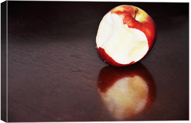 apple bite nice tasty fresh Canvas Print by Nataliya Lazaryeva