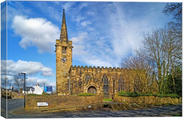  Church of St. Mary, Worsbrough Canvas Print by Darren Galpin