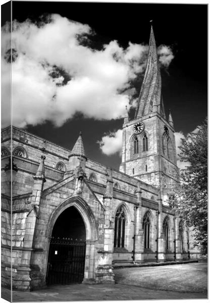 Chesterfield Crooked Spire  Canvas Print by Darren Galpin