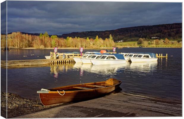 Coniston Boats Canvas Print by Darren Galpin