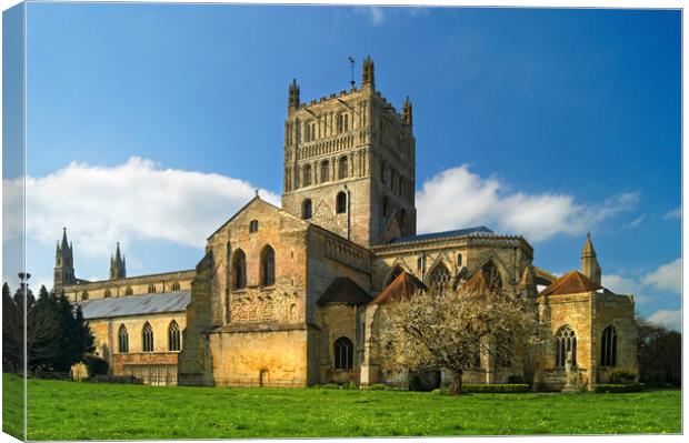 Tewkesbury Abbey    Canvas Print by Darren Galpin