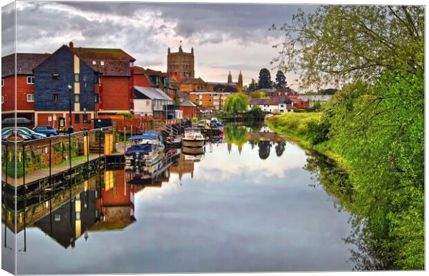 River Avon at Tewkesbury Canvas Print by Darren Galpin