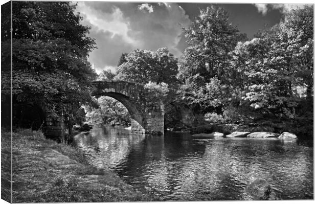 Hexworthy Bridge, Dartmoor Canvas Print by Darren Galpin