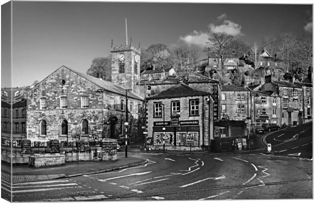 Holmfirth Town Centre Canvas Print by Darren Galpin