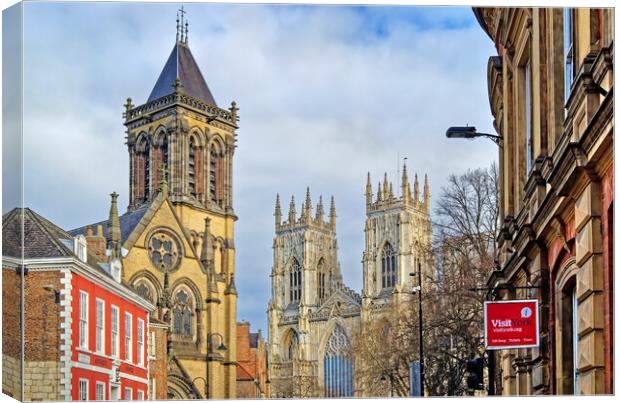 York Minster and Oratory Canvas Print by Darren Galpin