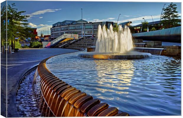Sheaf Square Water Feature Canvas Print by Darren Galpin
