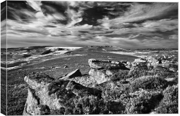 View from Over Owler Tor     Canvas Print by Darren Galpin
