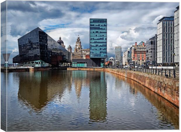 Canning Dock Reflections Canvas Print by Darren Galpin