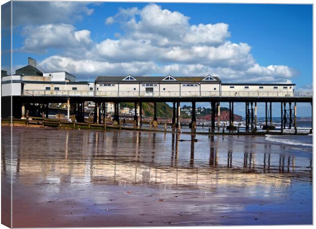 Teignmouth Pier  Canvas Print by Darren Galpin