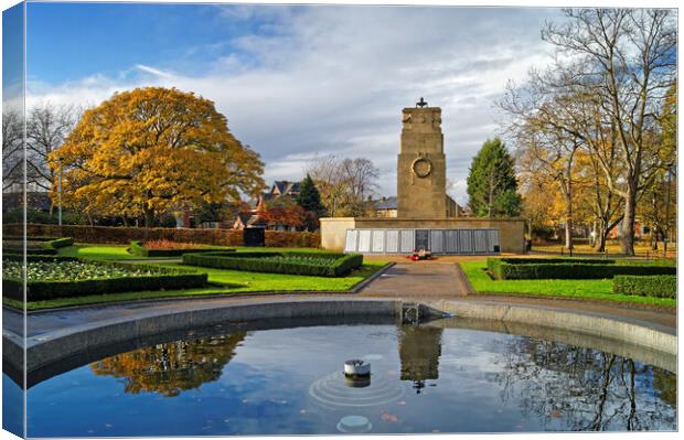 Cenotaph and Gardens, Clifton Park, Rotherham   Canvas Print by Darren Galpin