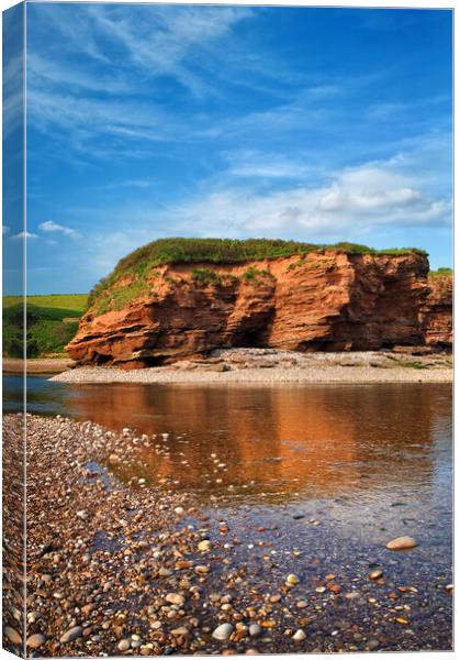 Mouth of River Otter, Budleigh Salterton Canvas Print by Darren Galpin