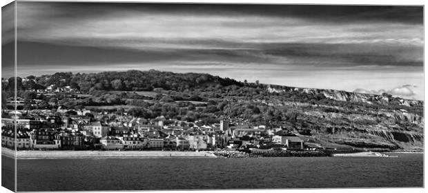 Lyme Regis Panorama Canvas Print by Darren Galpin