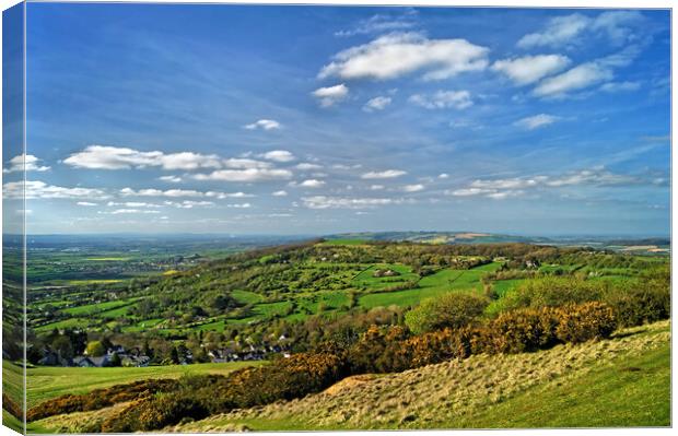 View from Cleeve Hill, Cotswolds    Canvas Print by Darren Galpin