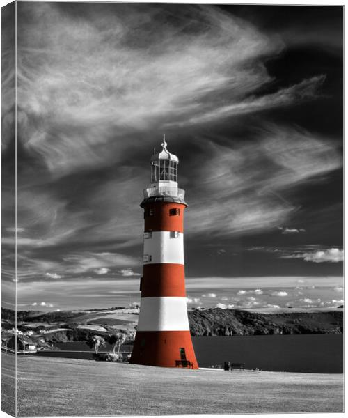 Smeatons Tower on Plymouth Hoe Canvas Print by Darren Galpin