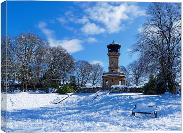 Locke Park Tower, Barnsley    Canvas Print by Darren Galpin