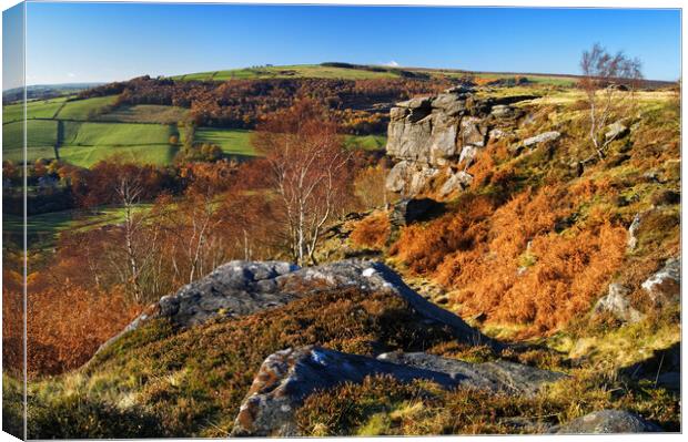 Froggatt Edge Canvas Print by Darren Galpin