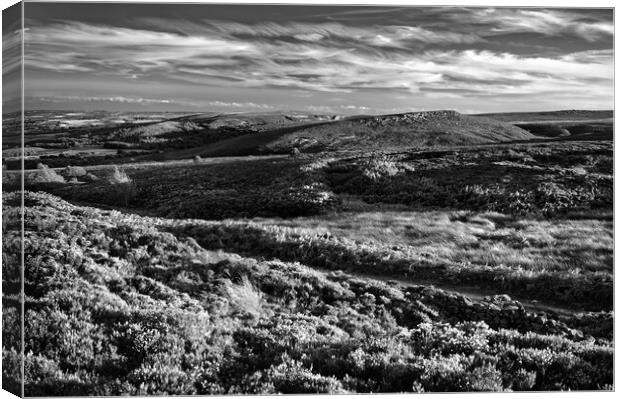 Burbage Moor and Houndkirk Hill  Canvas Print by Darren Galpin