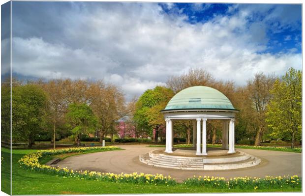 Clifton Park Bandstand in Rotherham   Canvas Print by Darren Galpin