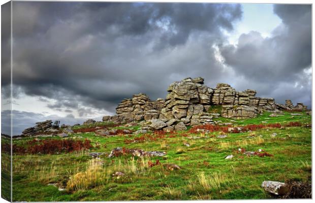 Hound Tor, Dartmoor  Canvas Print by Darren Galpin