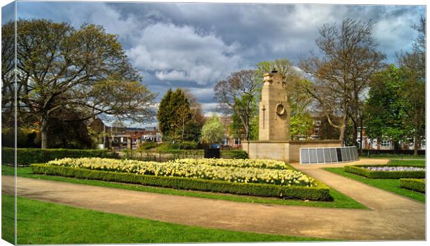 Cenotaph and Gardens, Clifton Park, Rotherham  Canvas Print by Darren Galpin