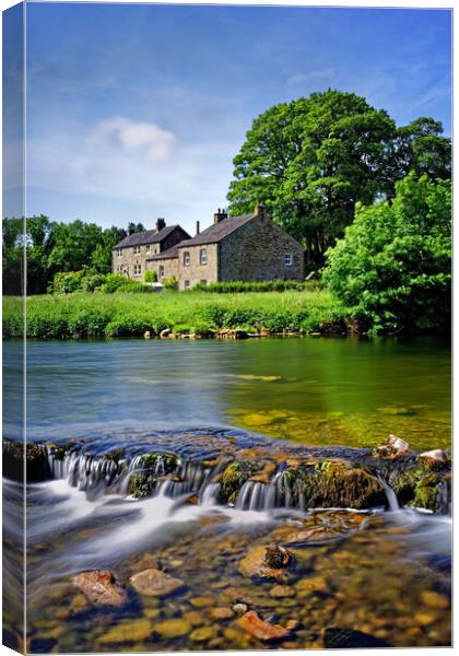 River Wharfe near Linton Falls Canvas Print by Darren Galpin