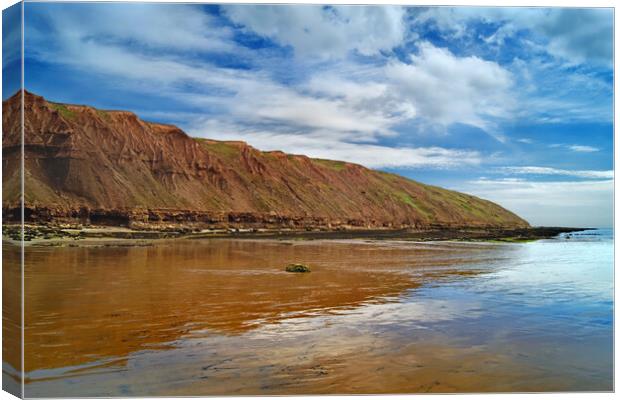 Filey Brigg  Canvas Print by Darren Galpin