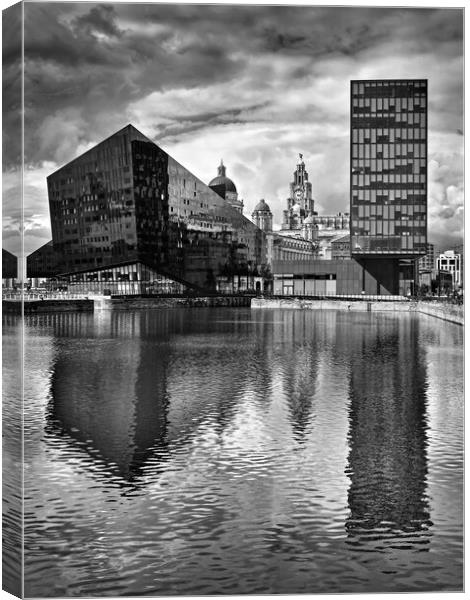 Canning Dock Reflections, Liverpool Canvas Print by Darren Galpin