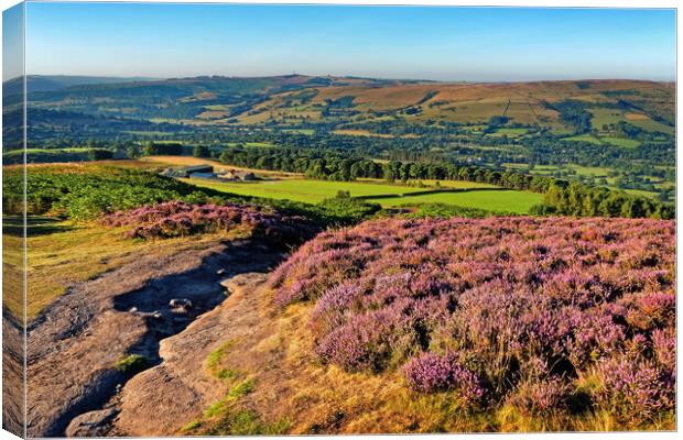 View from Bamford Edge Canvas Print by Darren Galpin