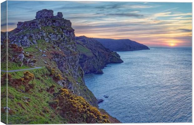 Valley of the Rocks Sunset, Exmoor Canvas Print by Darren Galpin
