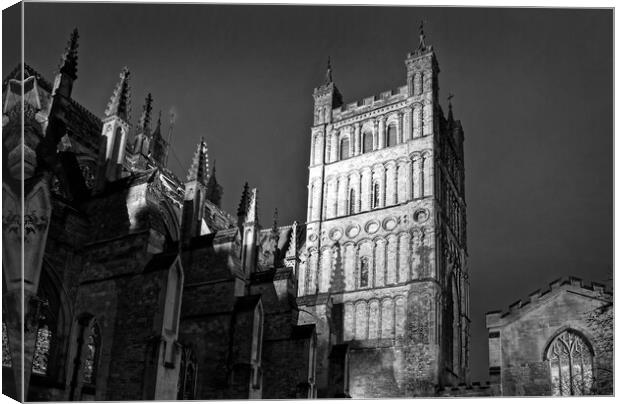 Exeter Cathedral at Night   Canvas Print by Darren Galpin