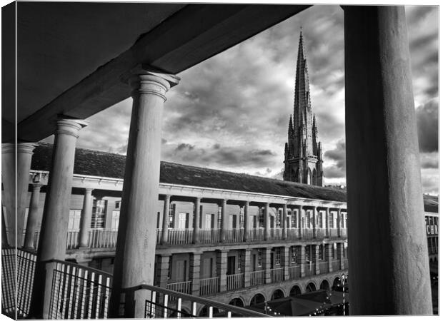 Halifax Piece Hall and Square Church Spire  Canvas Print by Darren Galpin