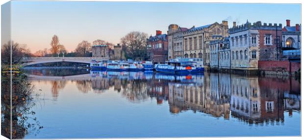 River Ouse Panorama, York Canvas Print by Darren Galpin